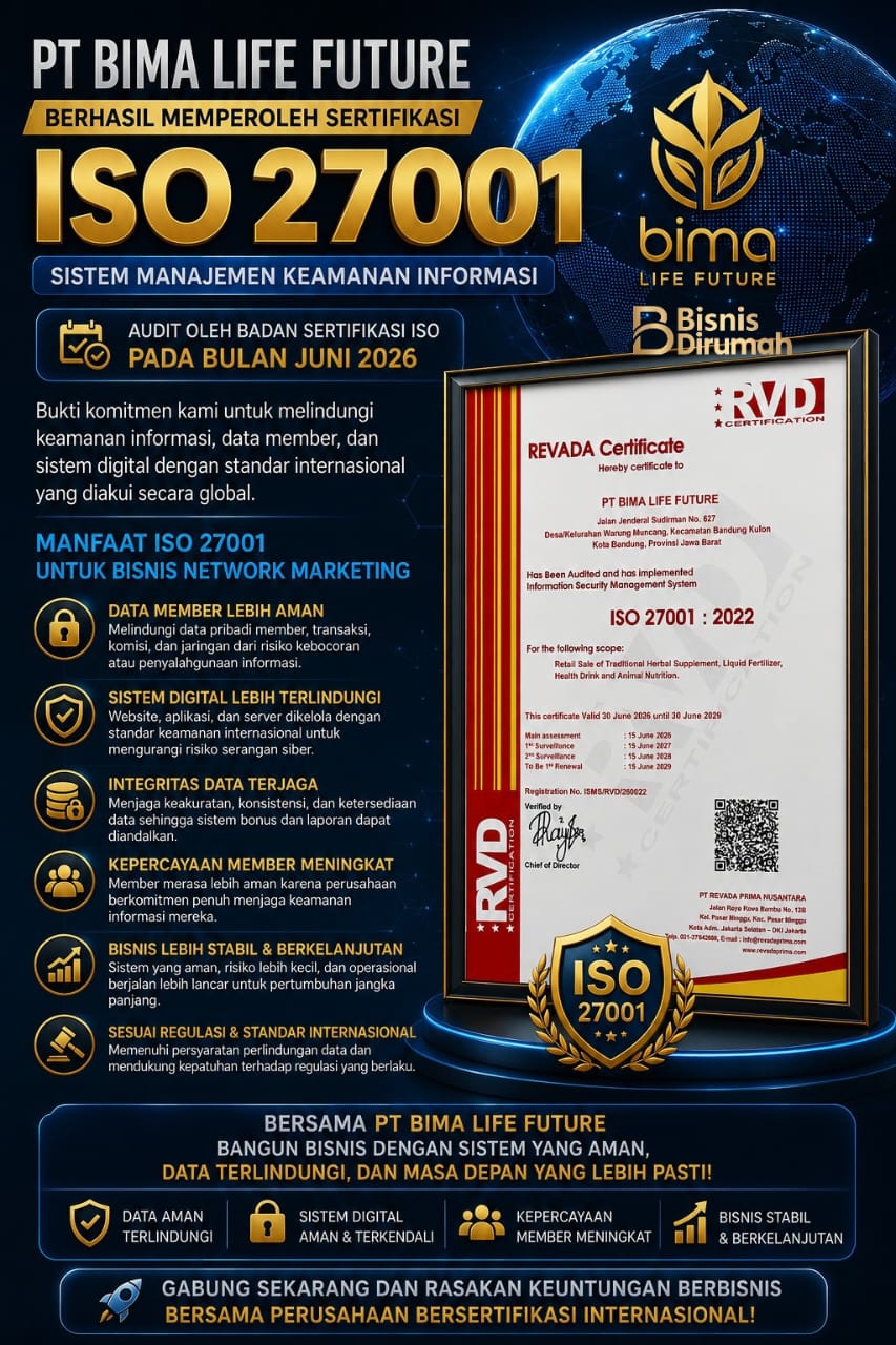 Materi sertifikasi ISO 27001 PT Bima Life Future